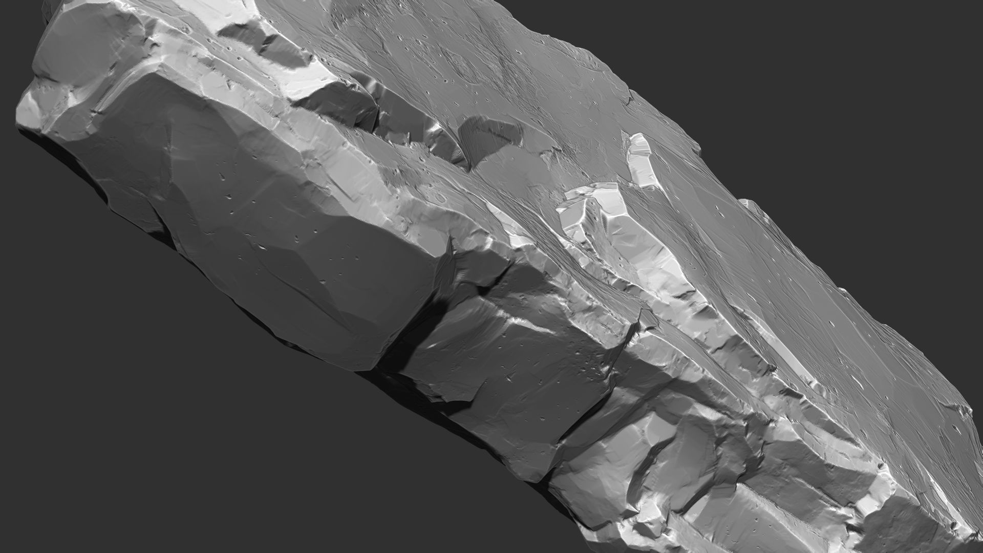 3D Mountain rock Zbrush sculpt 3D model_17