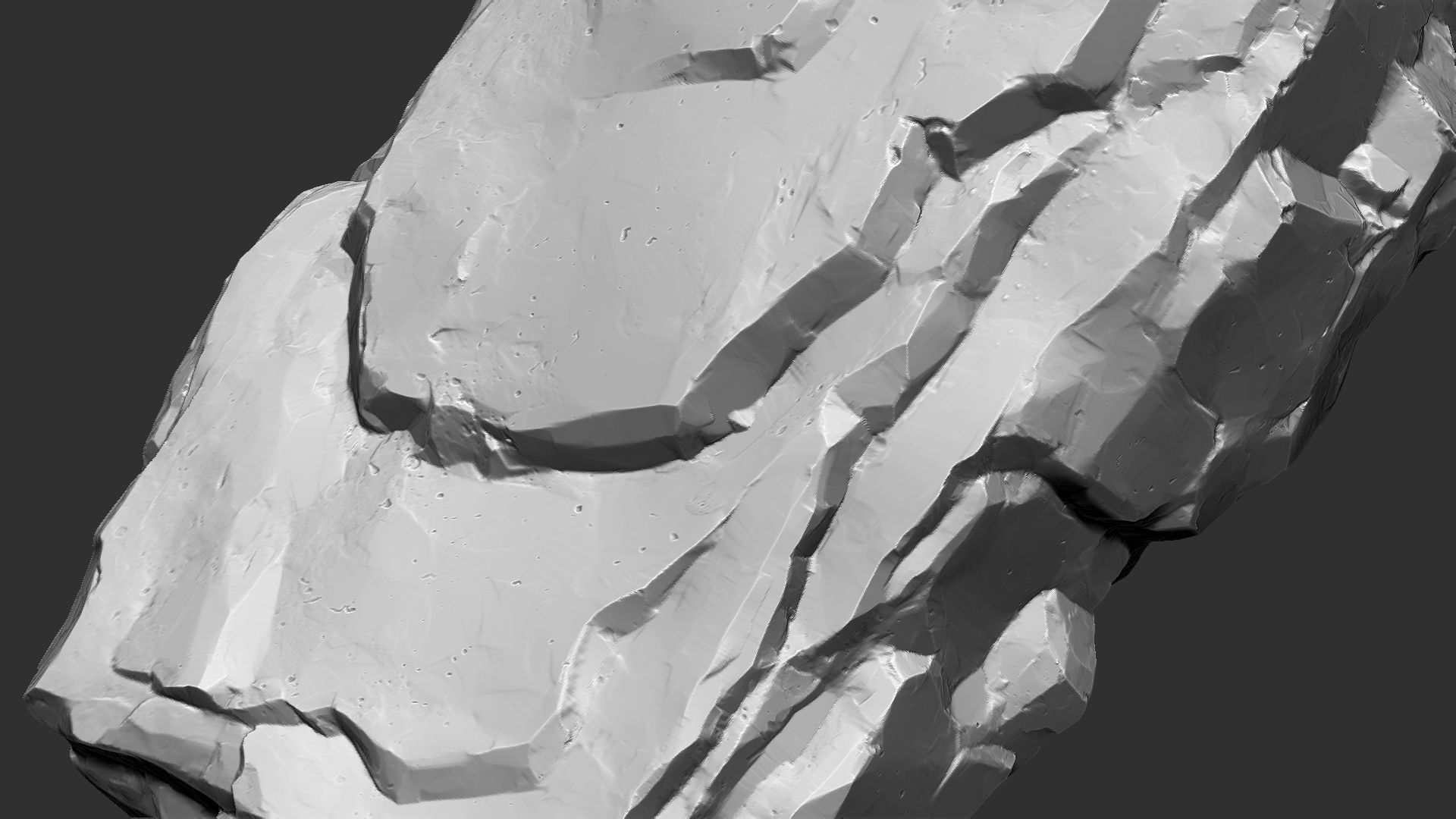 3D Mountain rock Zbrush sculpt 3D model_6