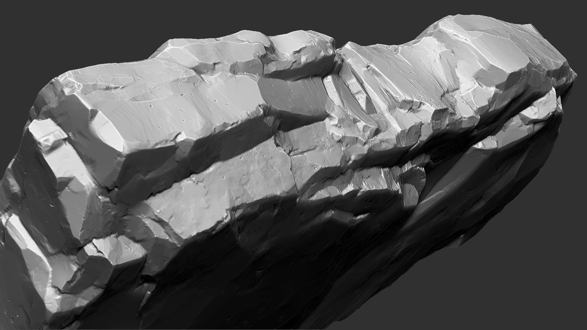 3D Mountain rock Zbrush sculpt 3D model_12