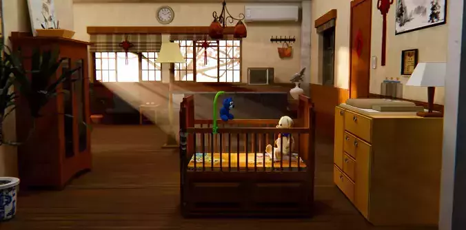 Traditional Chinese room 3D model