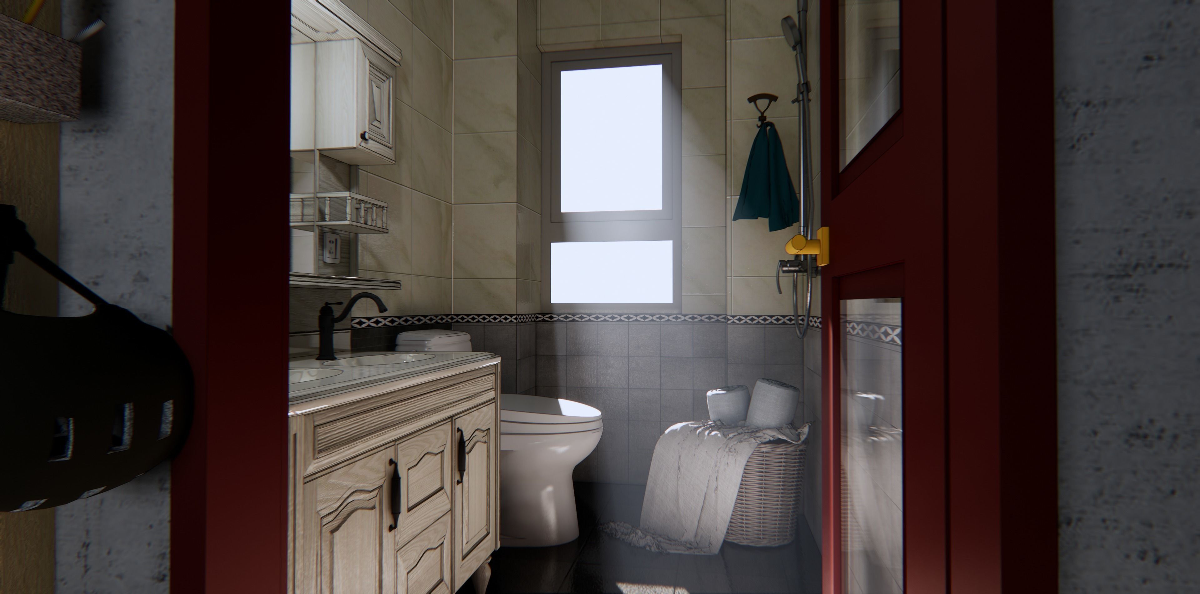 bathroom interior 3D model_2