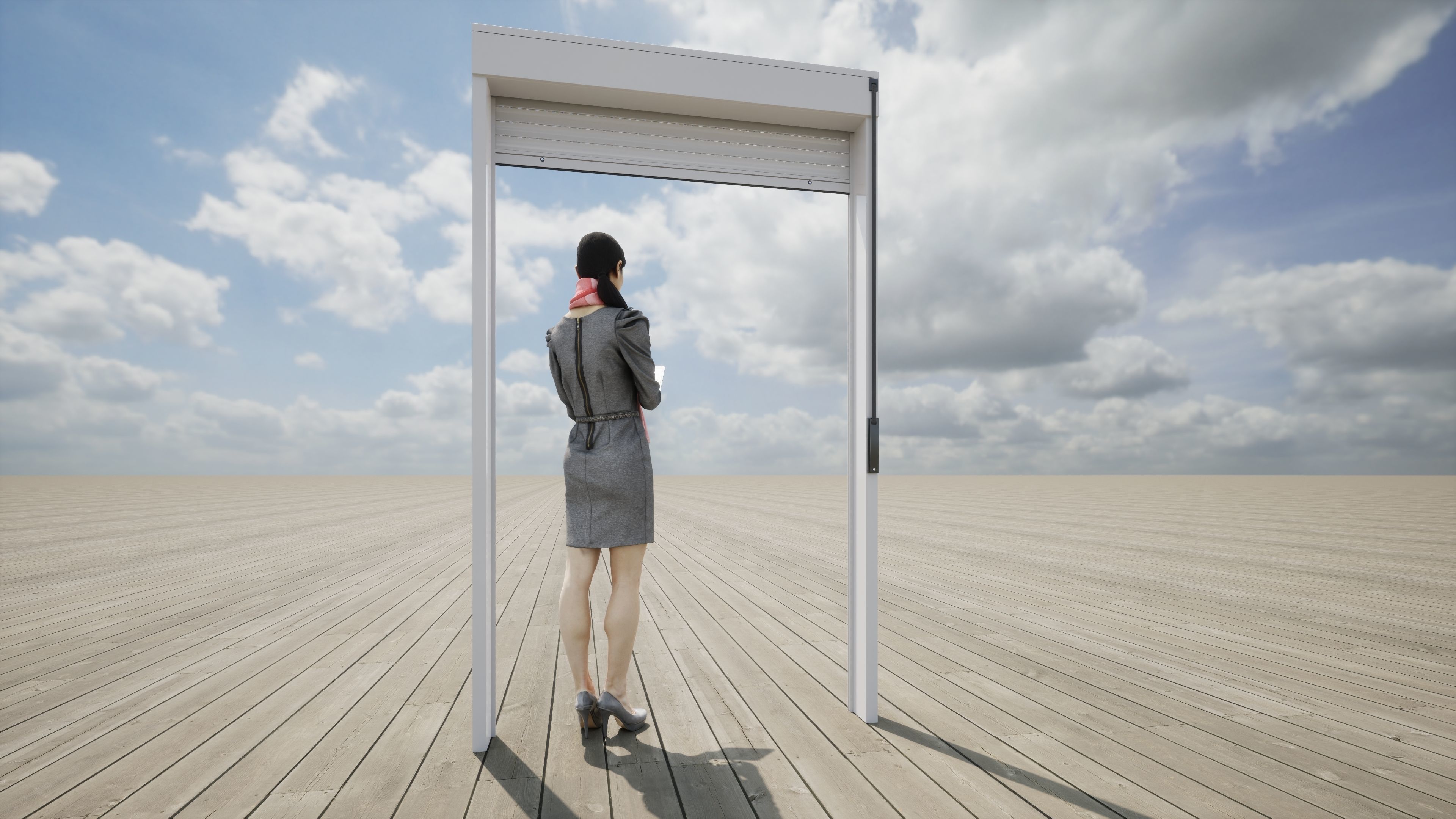 Roller Blind 3D model_3