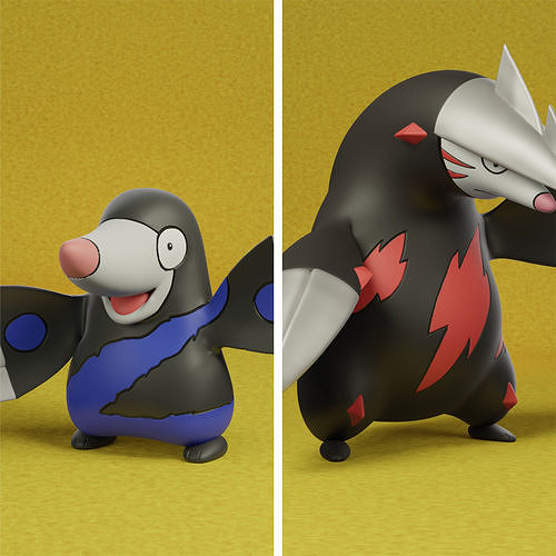 pokemon drilbur evolution pack 3D print model