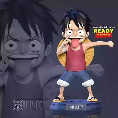 Kid Monkey Luffy 3D print model