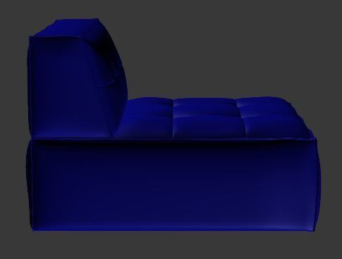 Armchair modern lounge chair Low-poly 3D model_9