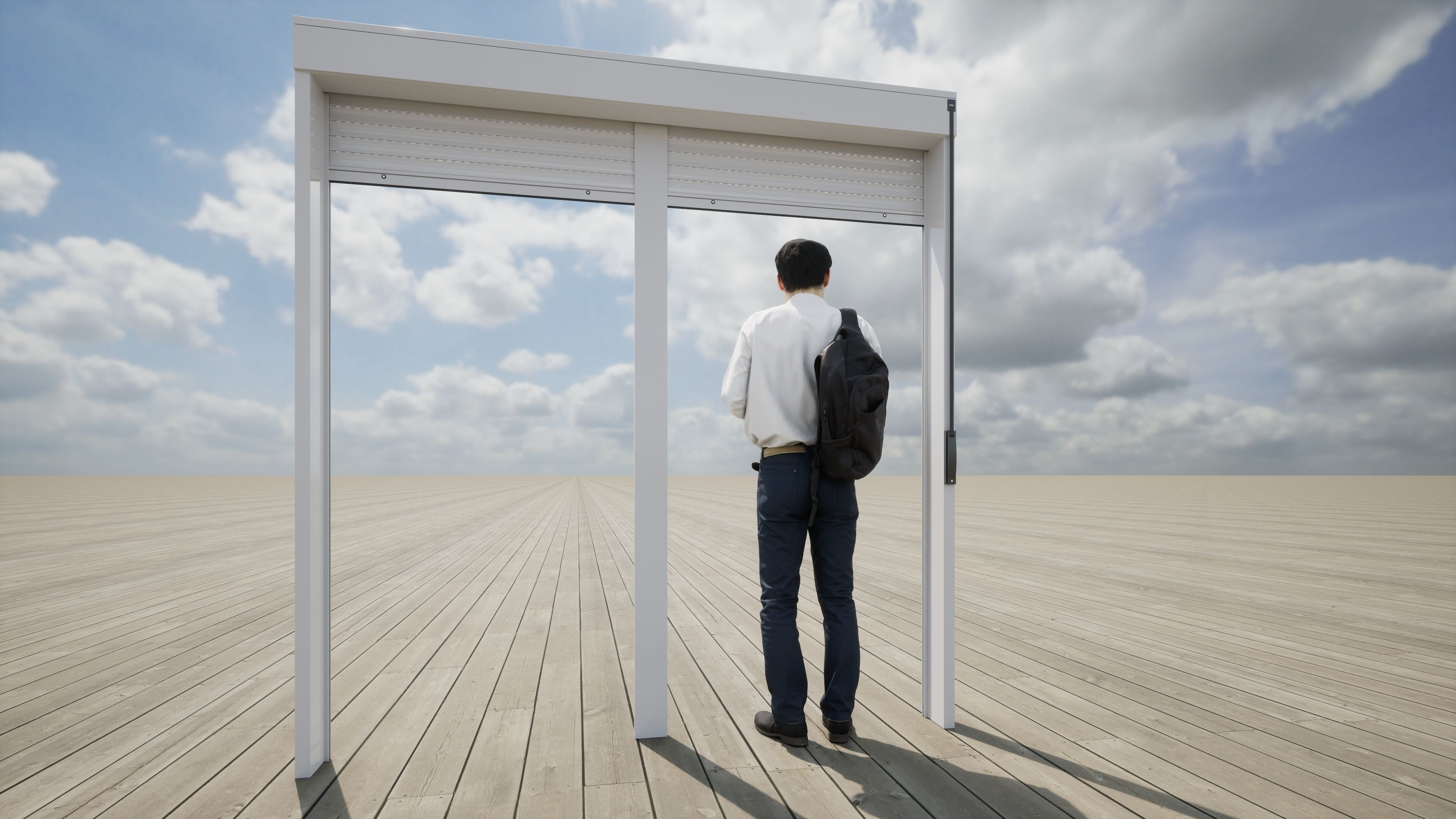 Roller Blind Double Panel 3D model_4