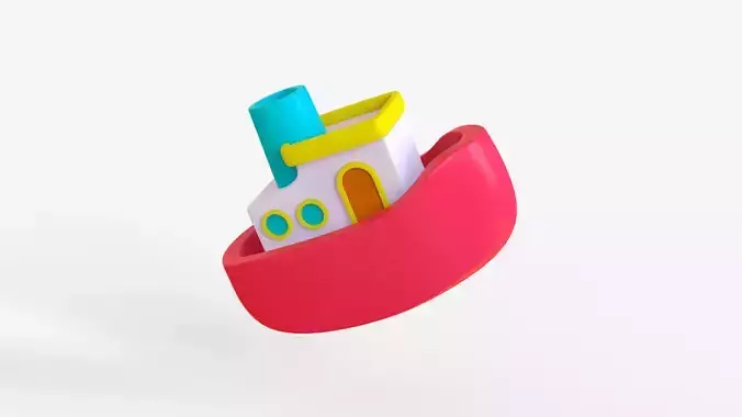 Toon Boat 3D model