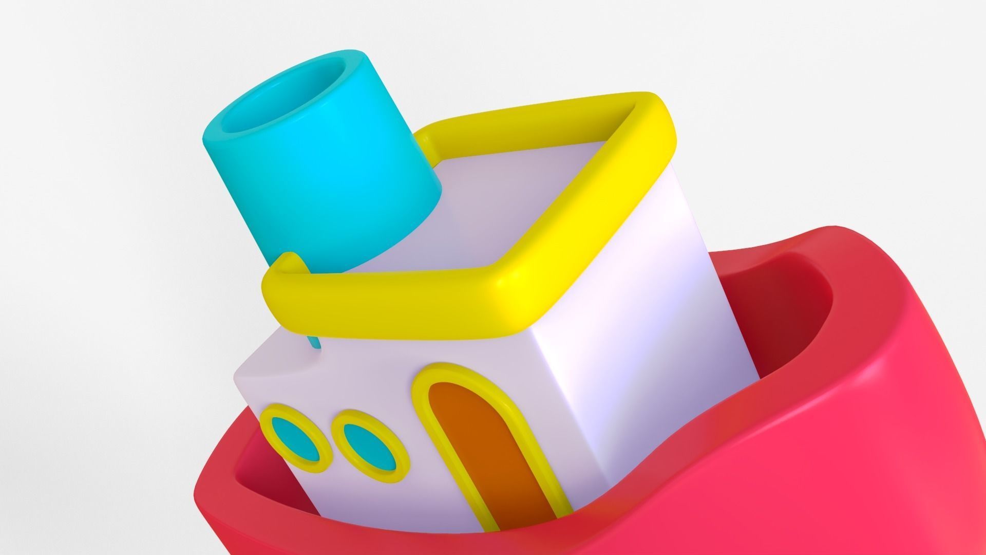 Toon Boat 3D model_3