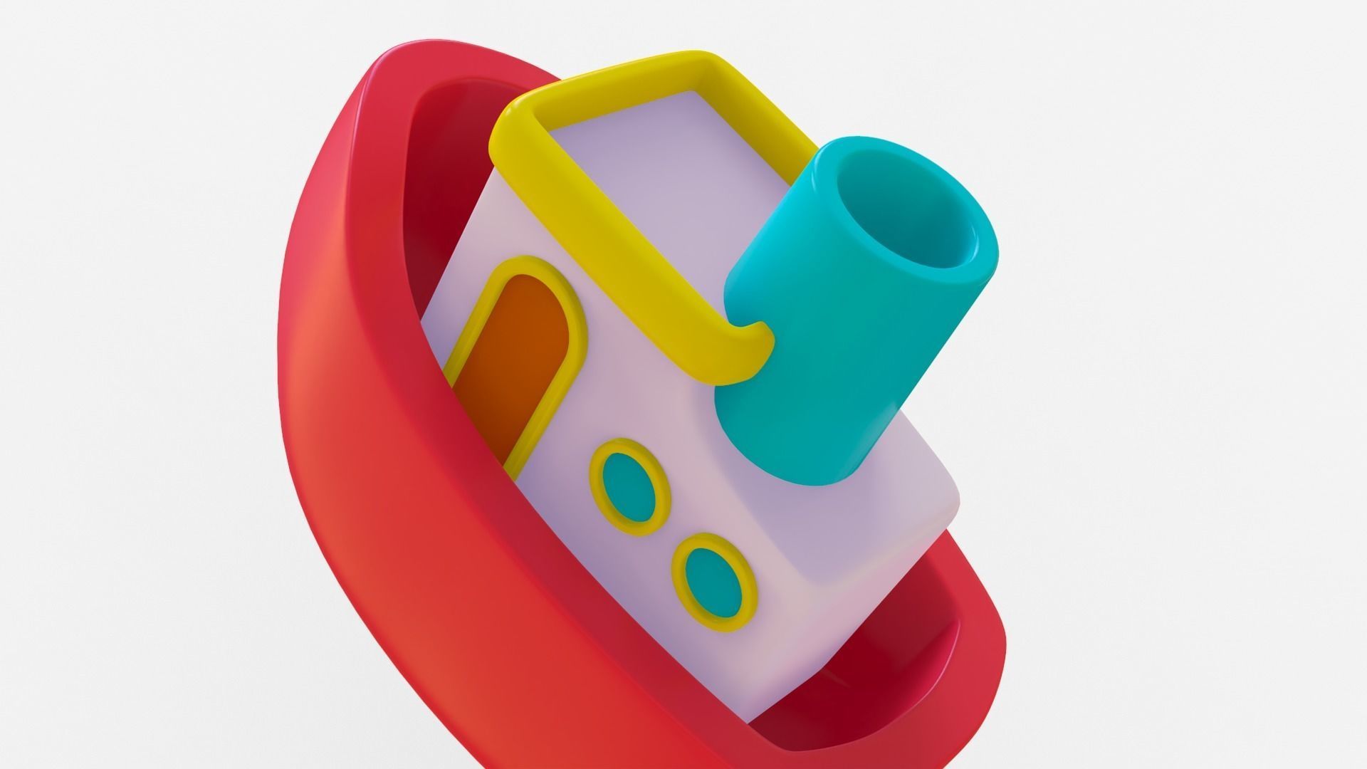 Toon Boat 3D model_2
