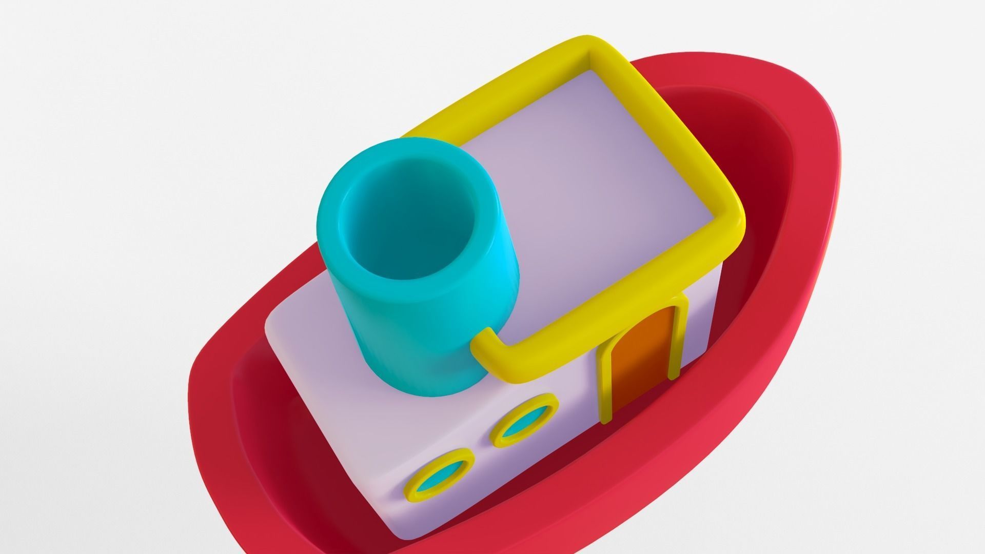 Toon Boat 3D model_4