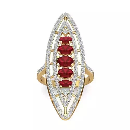 Solitaire Engagement Wedding Women Oval Stone Ring 3D print model