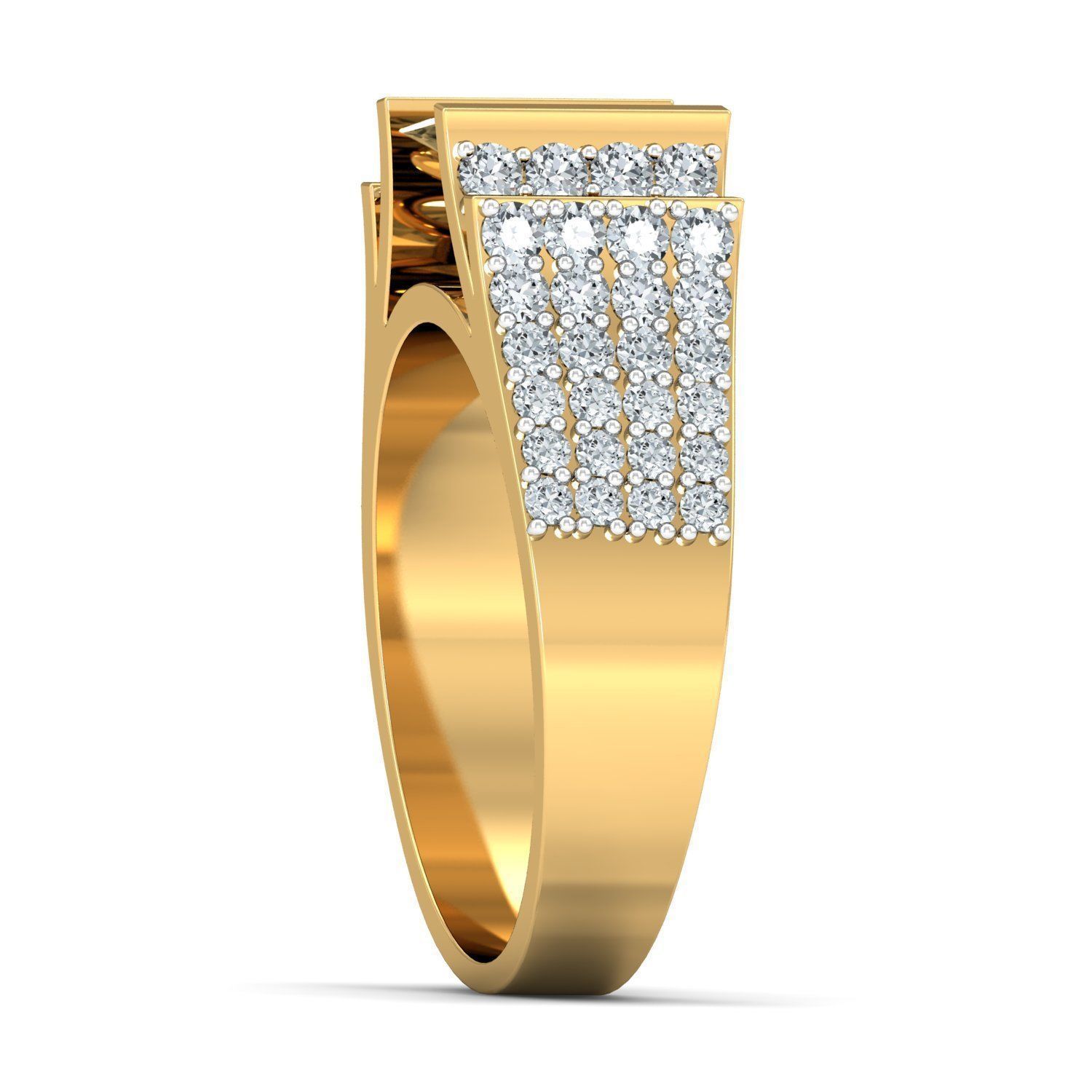Solitaire Engagement Wedding Ring 3D print model_2