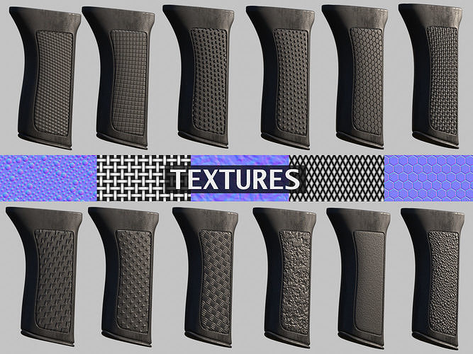 Texture Gun grip textures VR / AR / low-poly | CGTrader