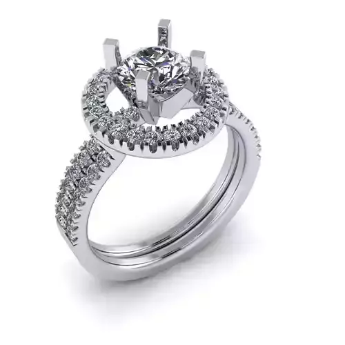 stackable wedding engagement ring 3D print model