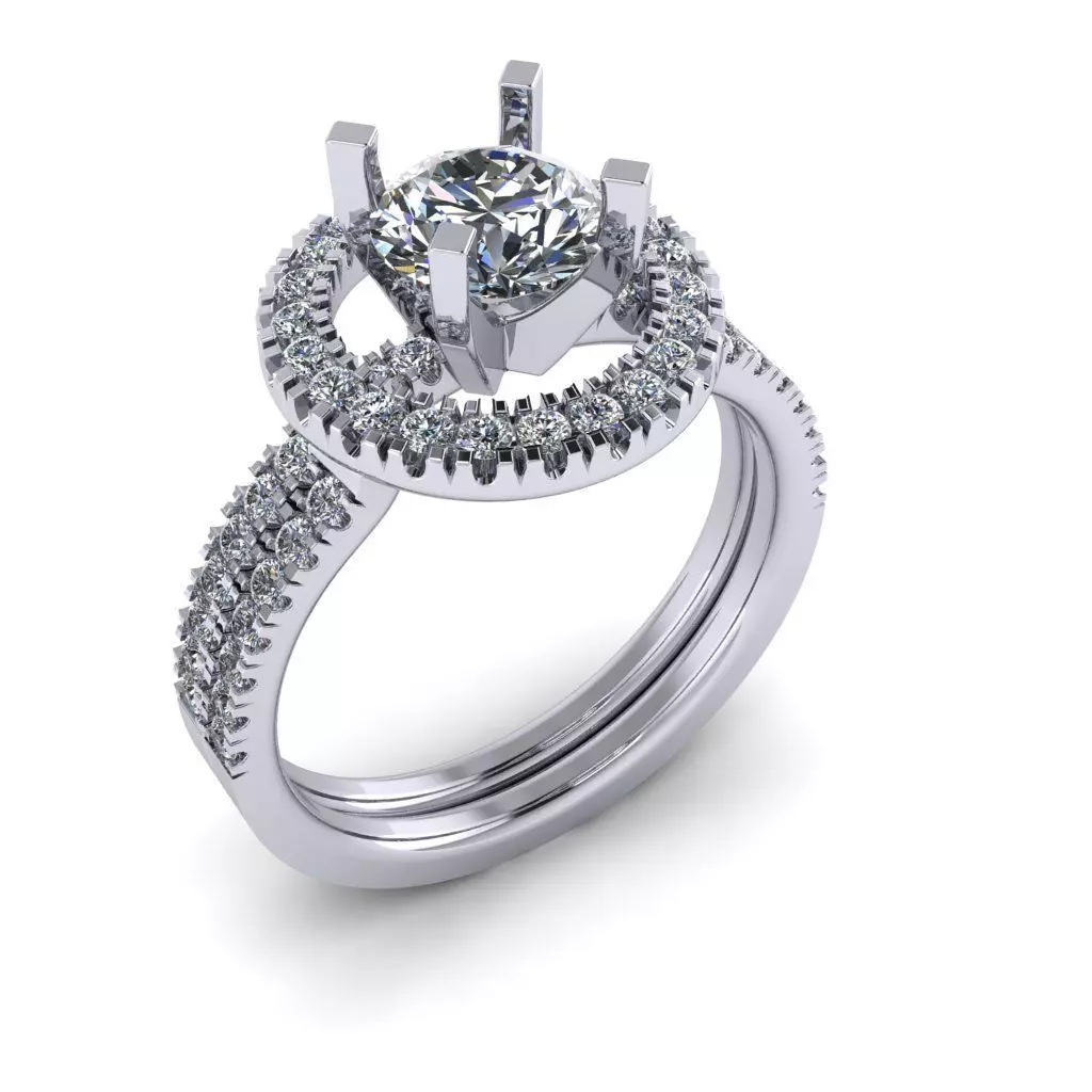 stackable wedding engagement ring 3D print model Free 3D print model