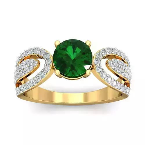 Solitaire Engagement Wedding Ring 3D print model