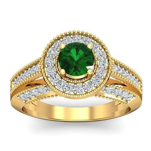 Solitaire Engagement Wedding Diamond Ring 3D print model