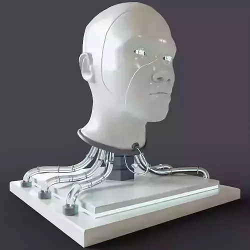 Cyborg Head Bust V1 3D Model 3D model