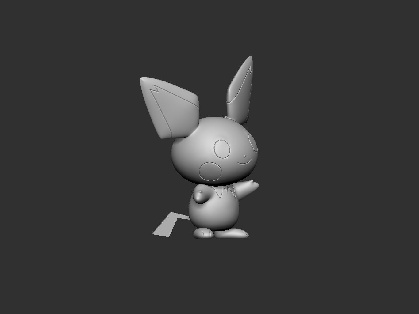 pokemon pichu 3D print model_4
