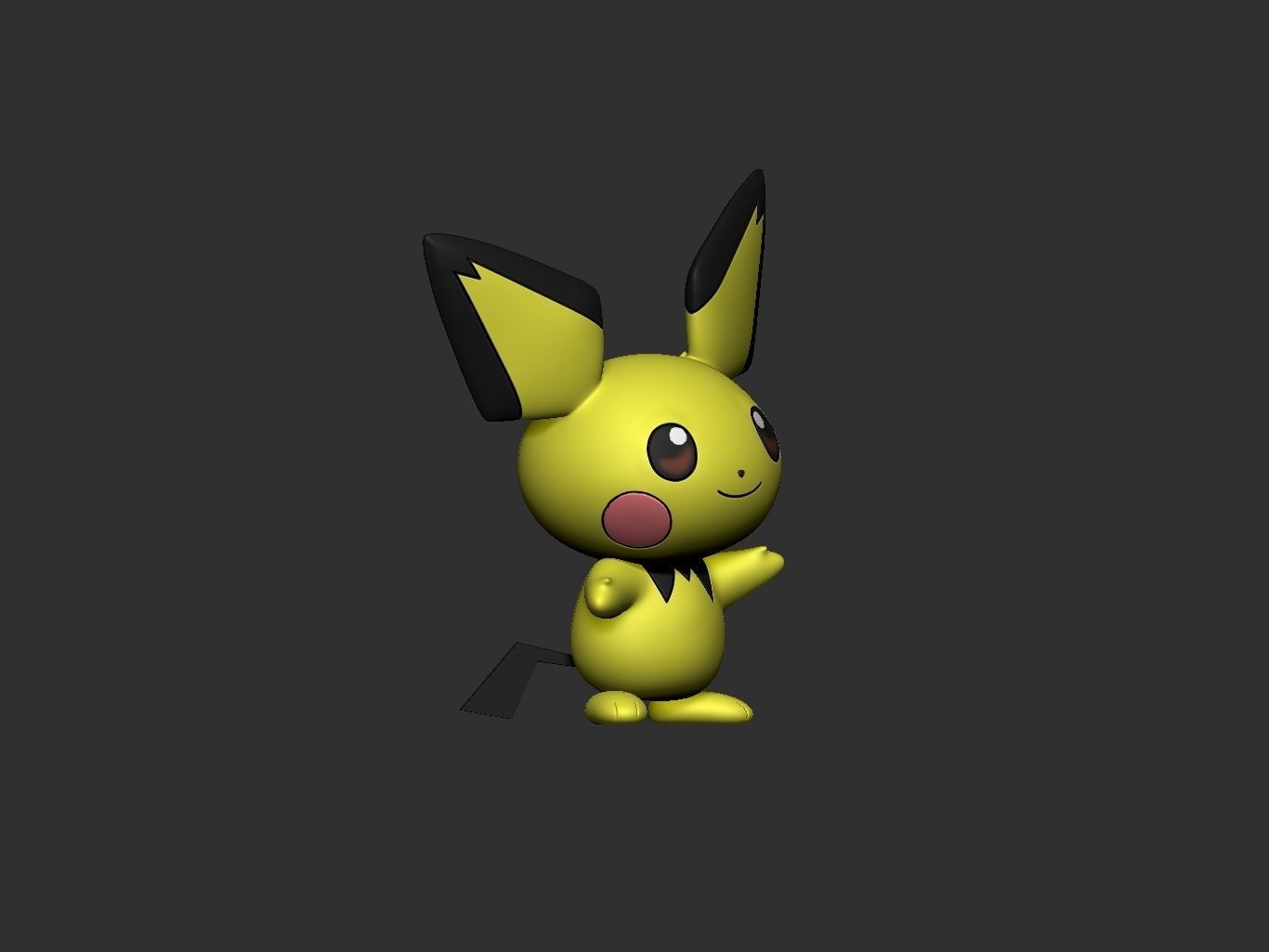 pokemon pichu 3D print model_3