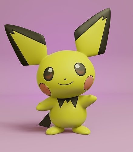 pokemon pichu 3D print model