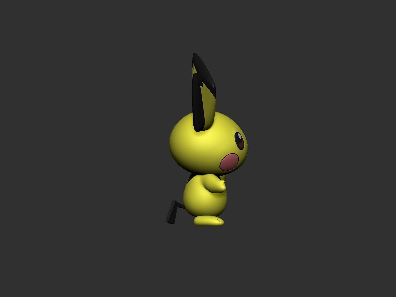 pokemon pichu 3D print model_5