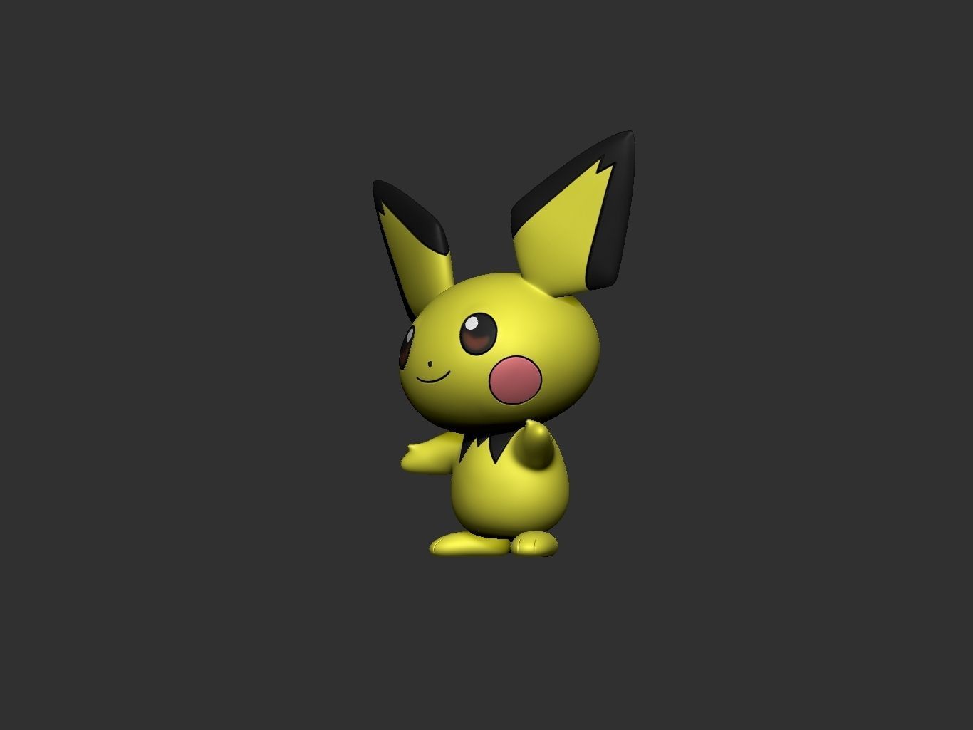 pokemon pichu 3D print model_9