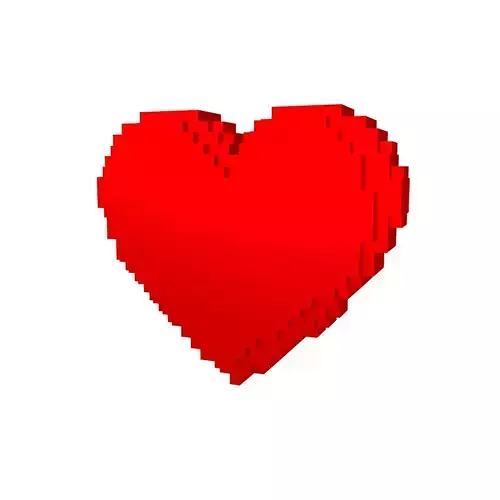 Voxel Poker Card Heart v2 002