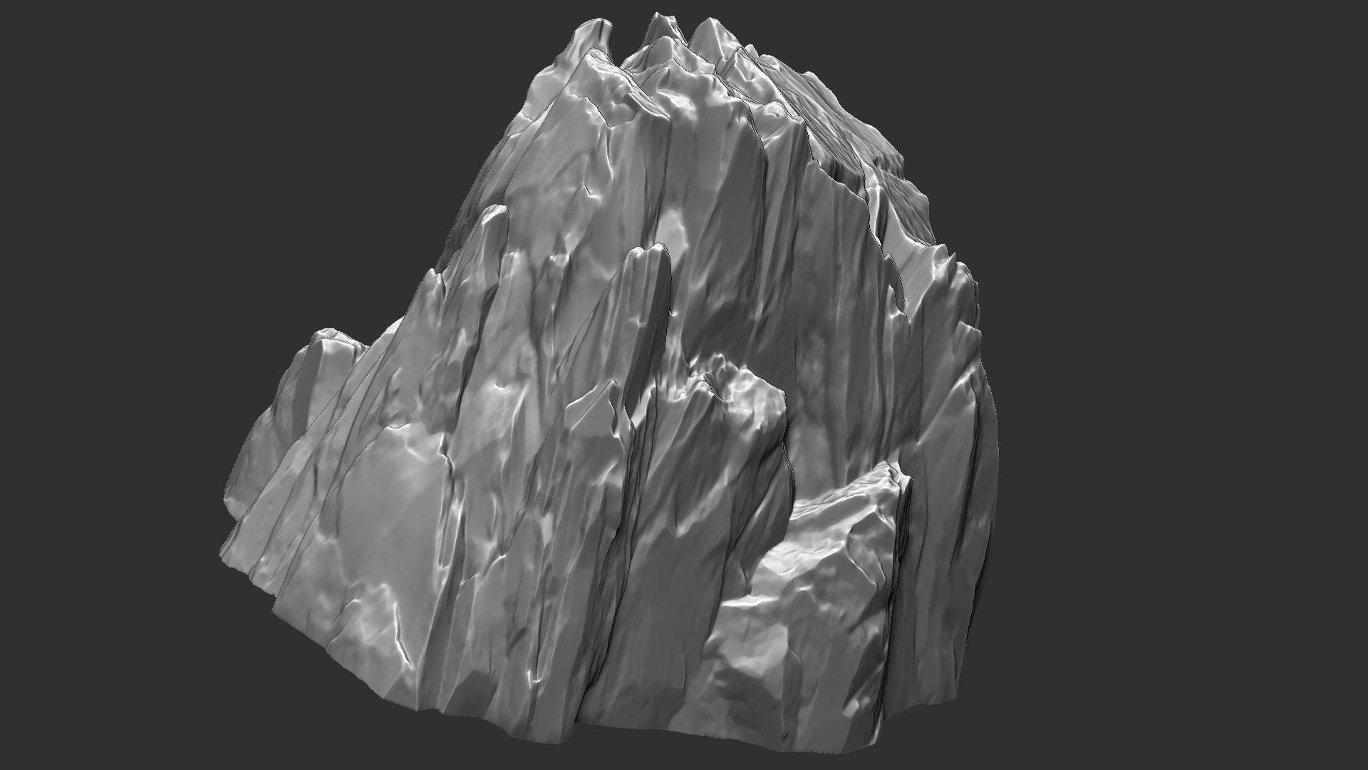 3D Mountain rock Zbrush sculpt 3D model_18