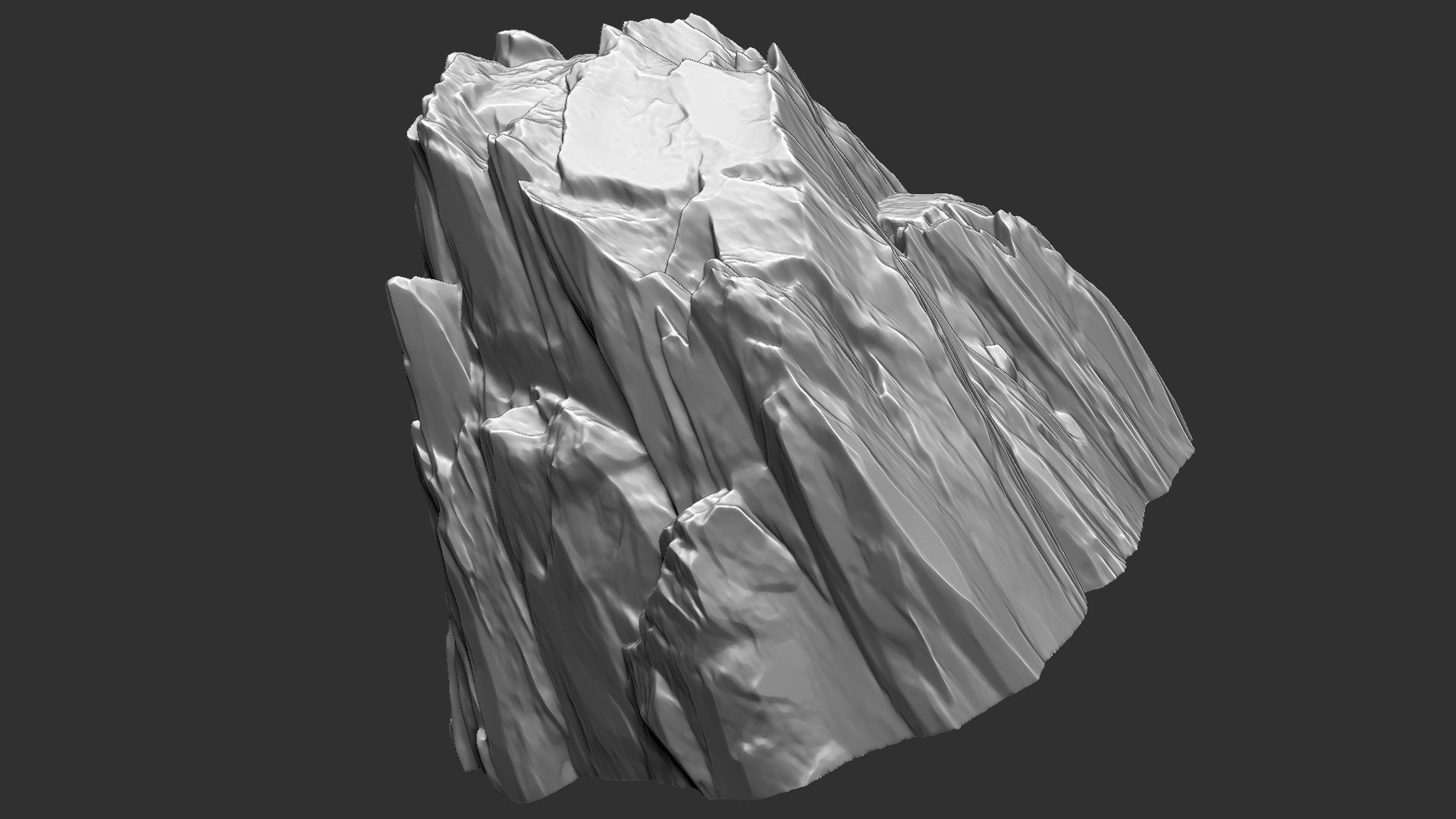 3D Mountain rock Zbrush sculpt 3D model_17