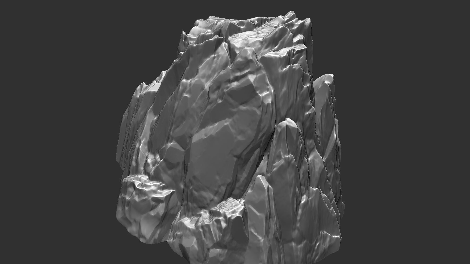 3D Mountain rock Zbrush sculpt 3D model_6