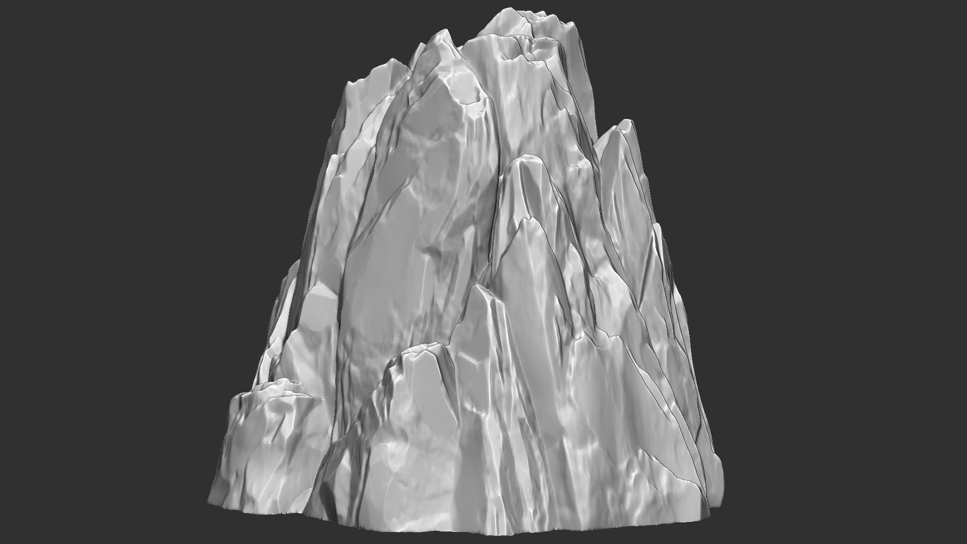 3D Mountain rock Zbrush sculpt 3D model_2
