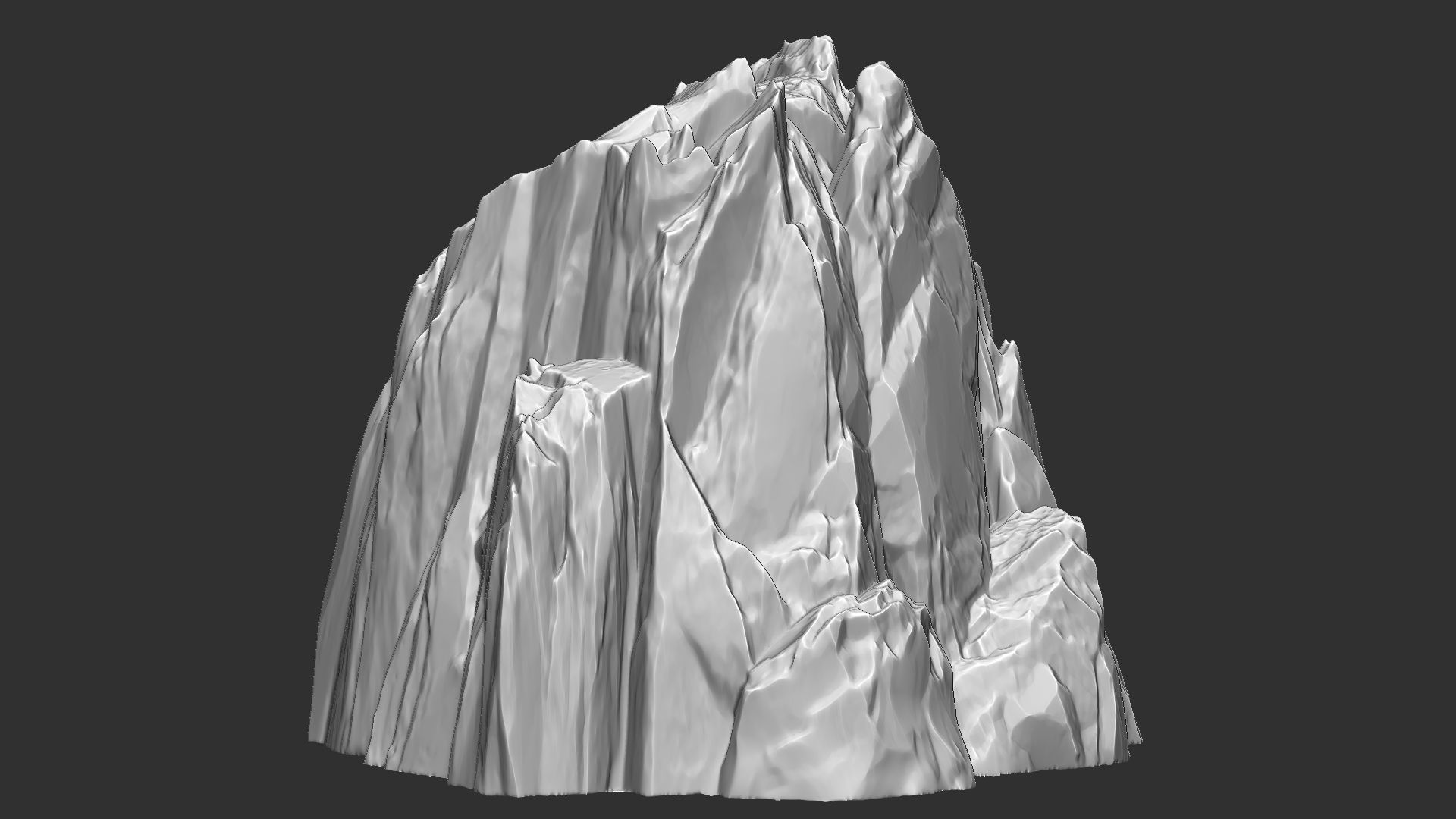 3D Mountain rock Zbrush sculpt 3D model_5