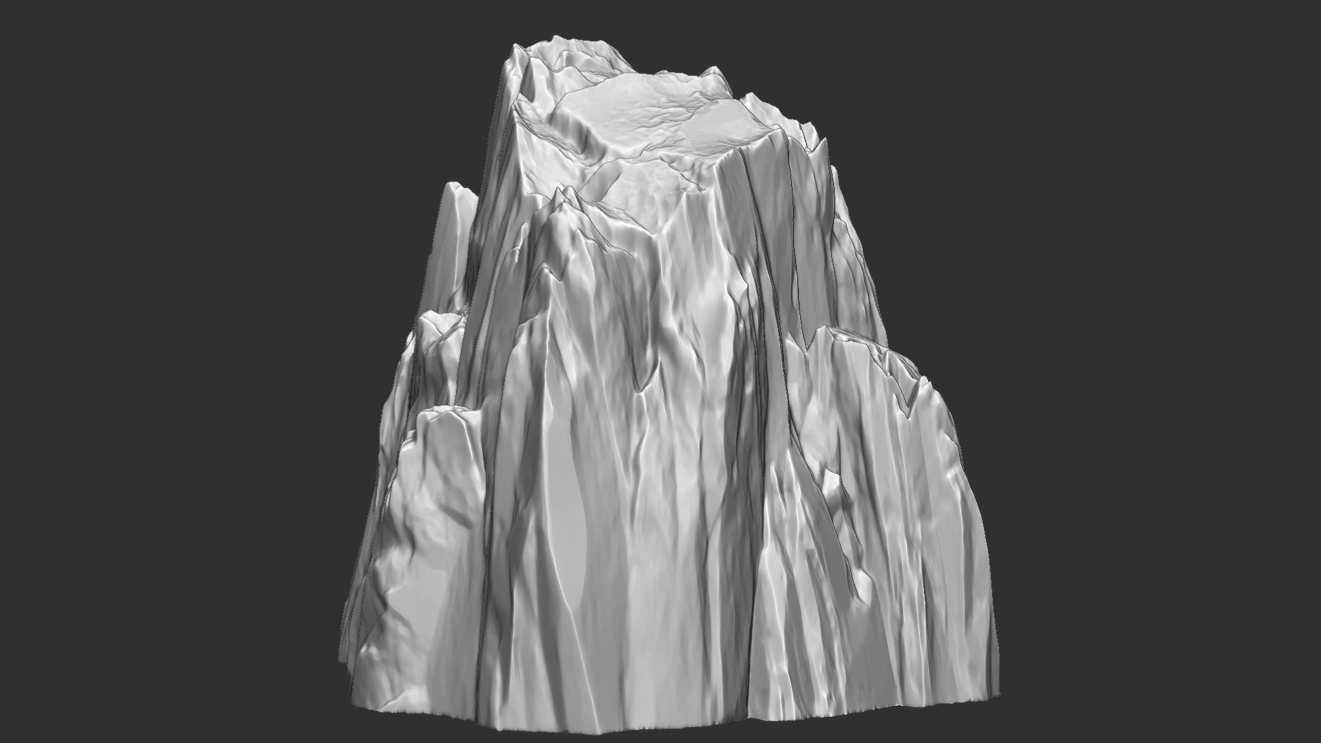 3D Mountain rock Zbrush sculpt 3D model_1