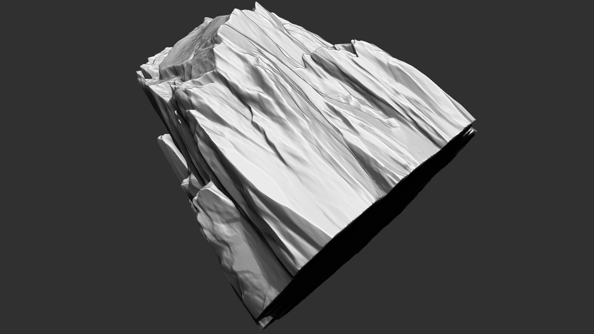 3D Mountain rock Zbrush sculpt 3D model_10