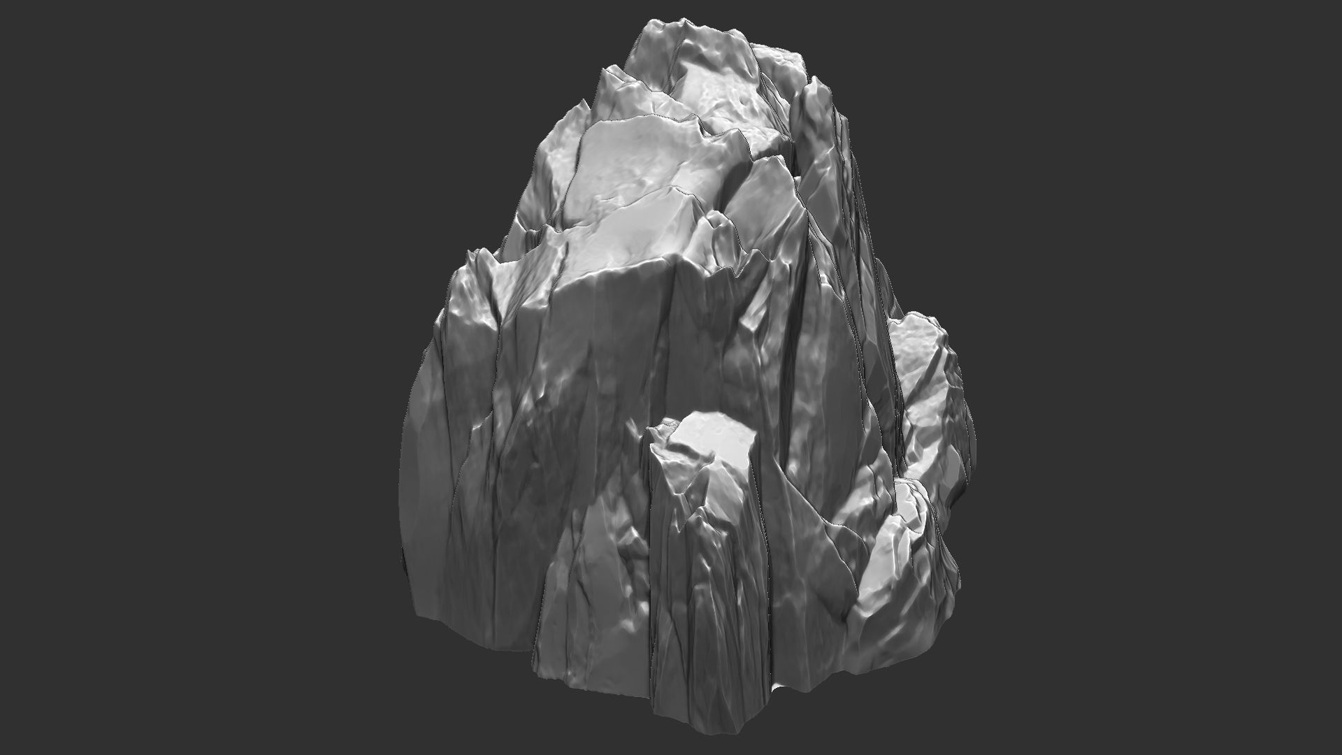 3D Mountain rock Zbrush sculpt 3D model_4