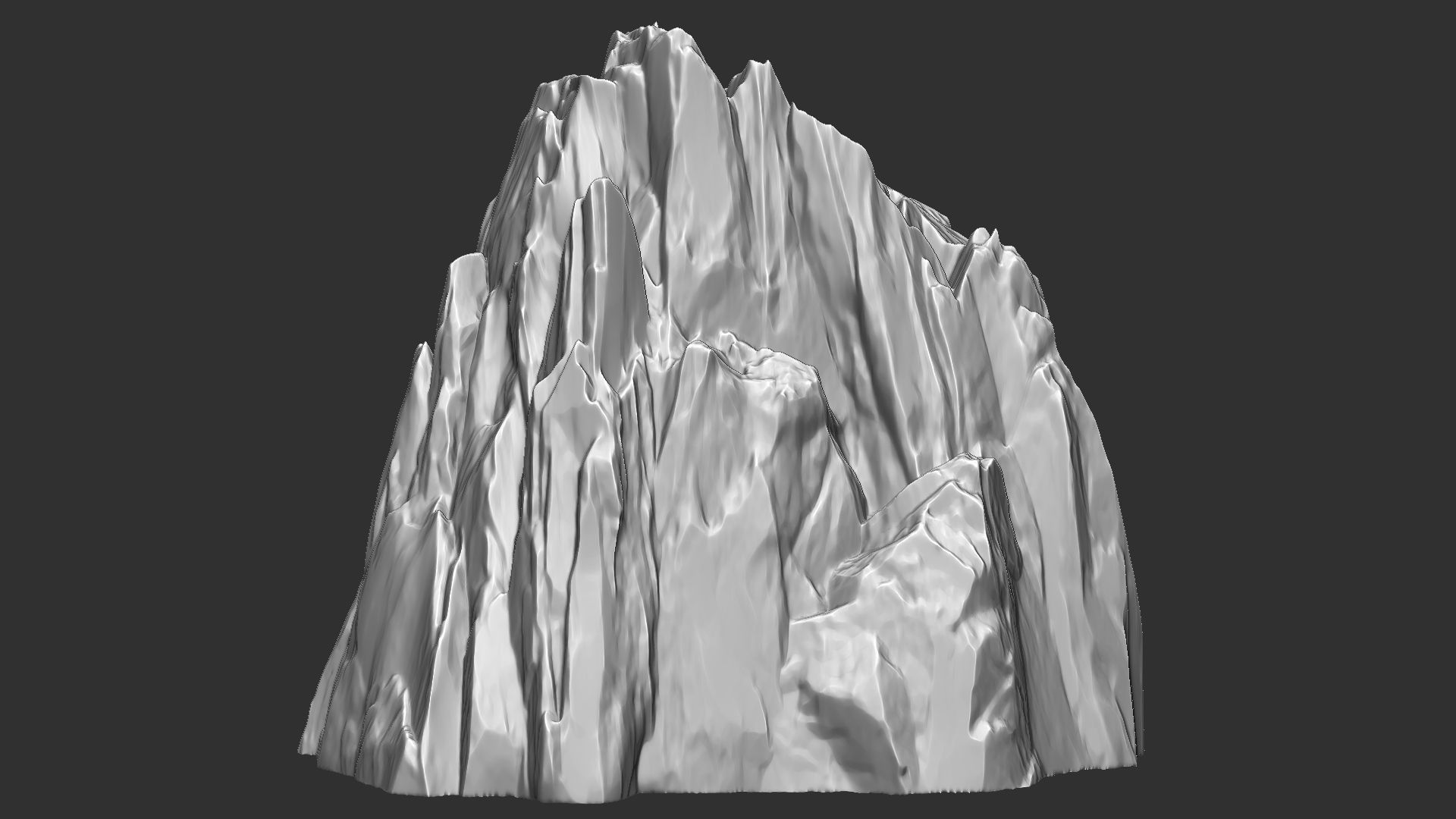 3D Mountain rock Zbrush sculpt 3D model_3