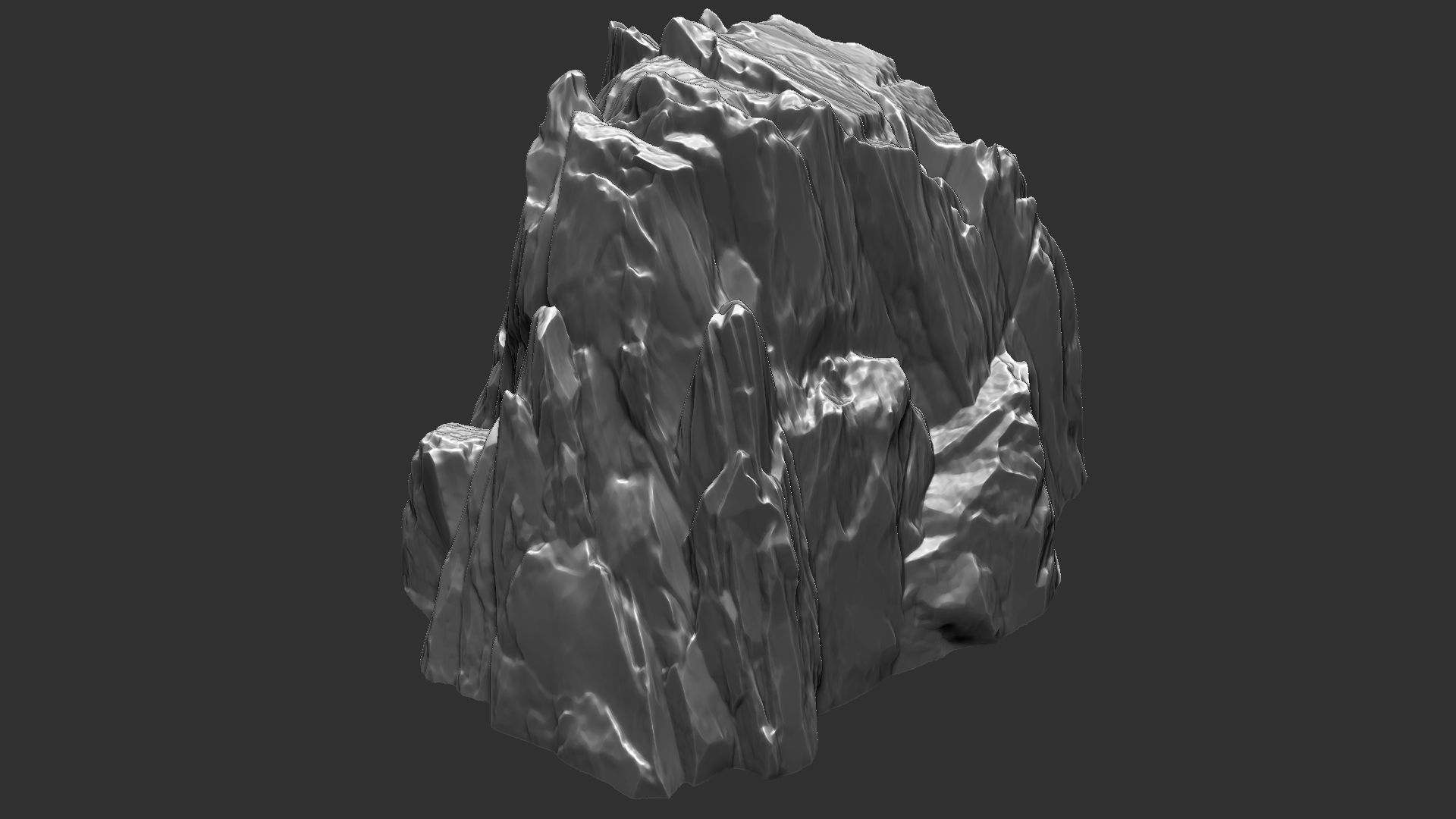 3D Mountain rock Zbrush sculpt 3D model_7
