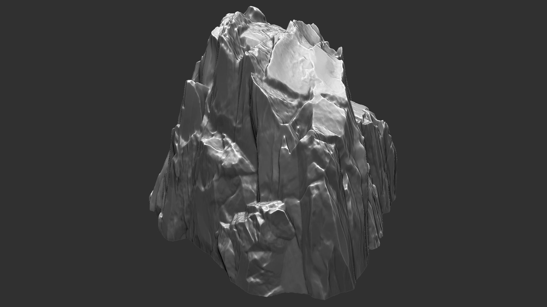 3D Mountain rock Zbrush sculpt 3D model_11