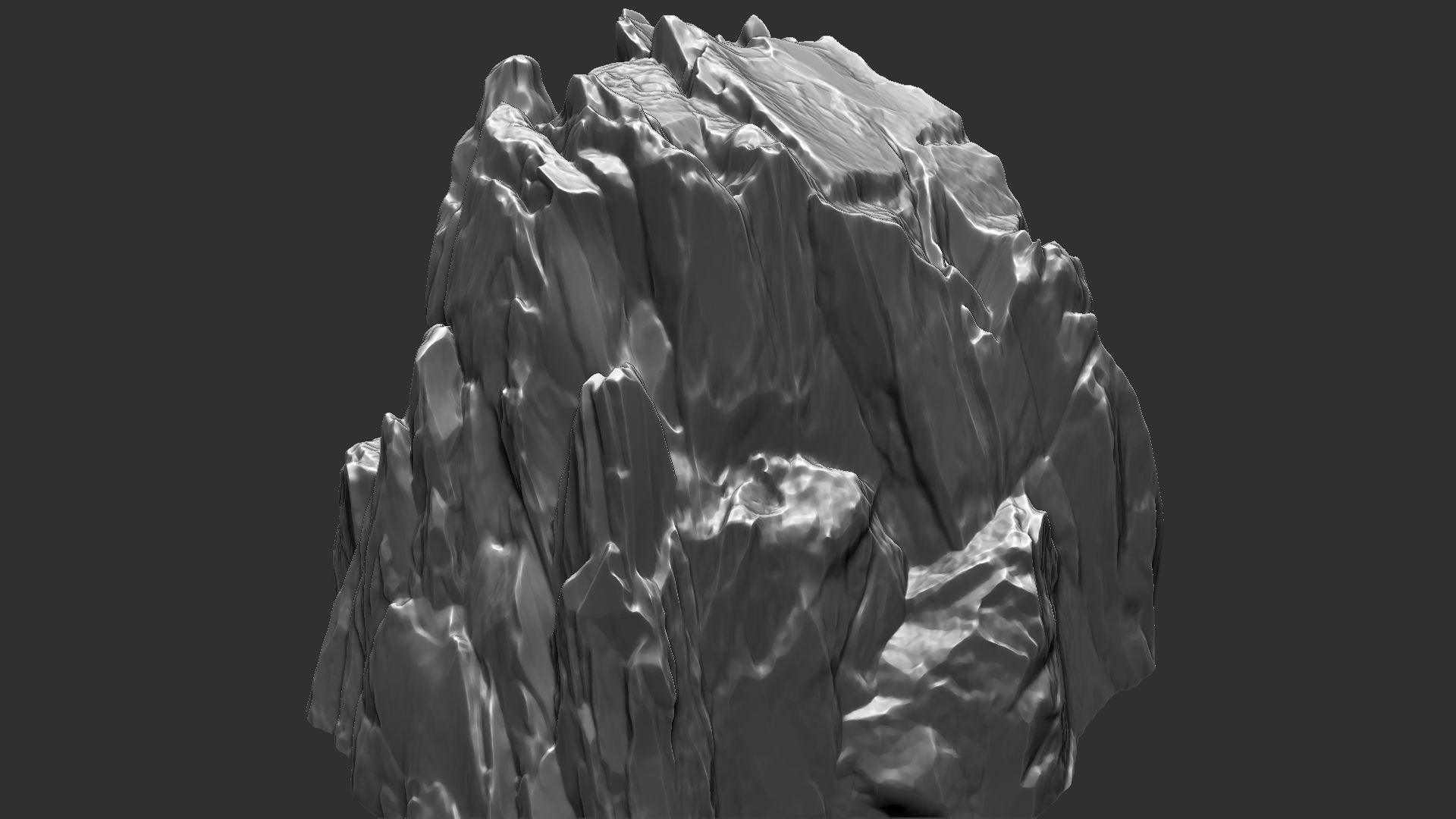 3D Mountain rock Zbrush sculpt 3D model_9