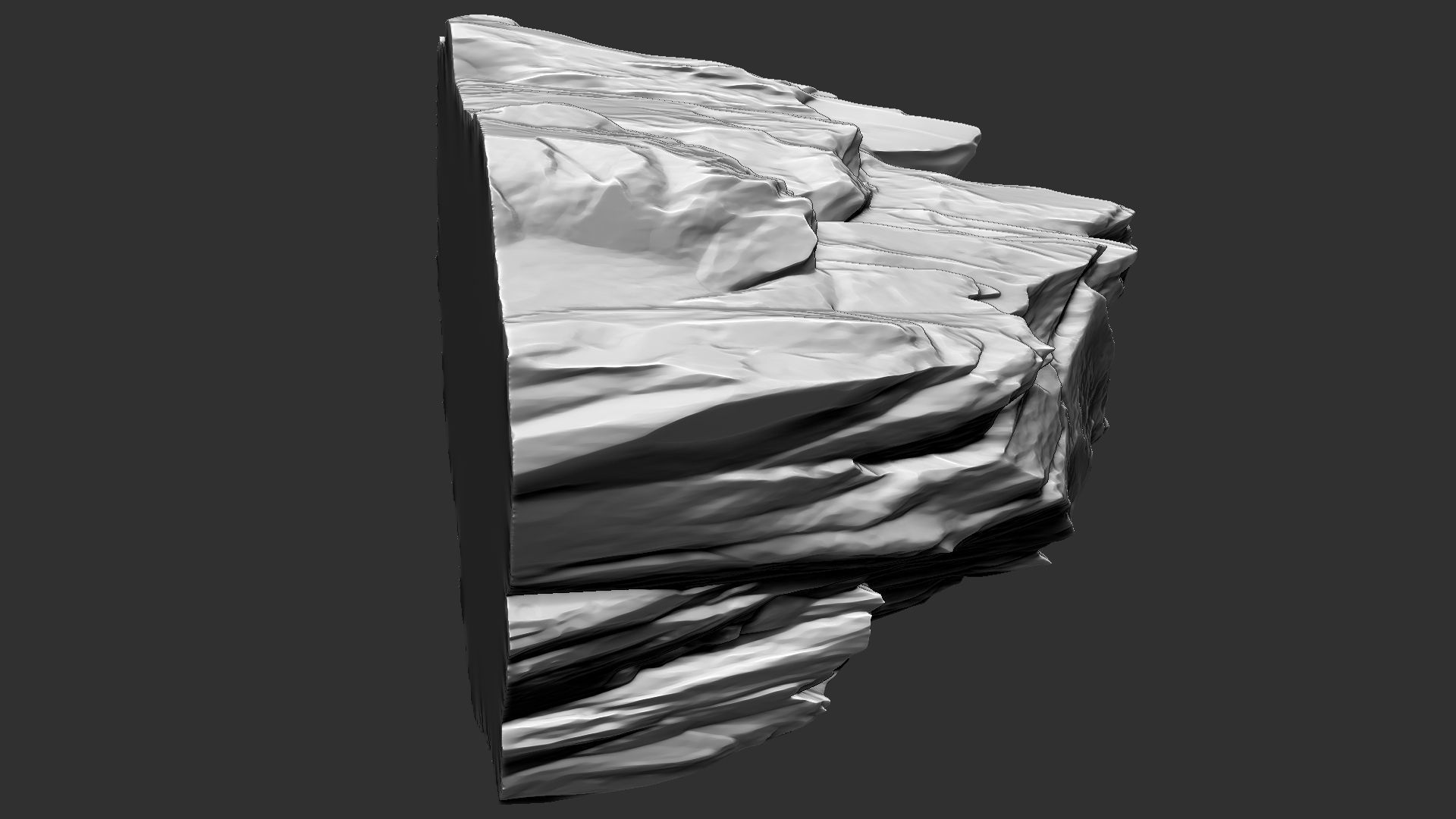 3D Mountain rock Zbrush sculpt 3D model_12