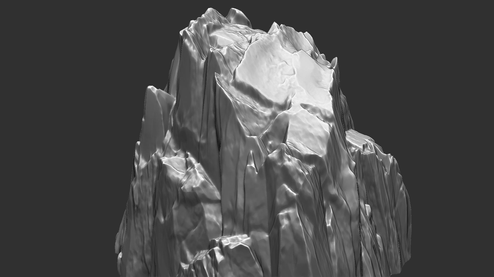 3D Mountain rock Zbrush sculpt 3D model_14