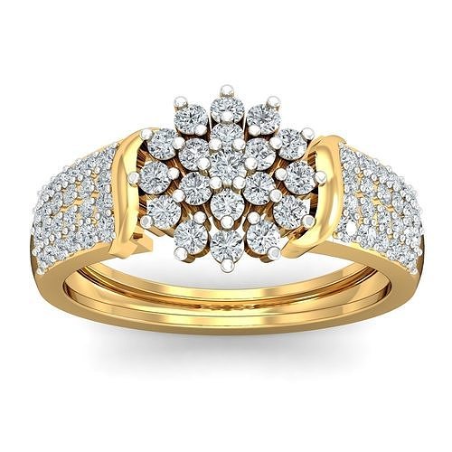 Solitaire Engagement Wedding Diamond Ring 3D print model