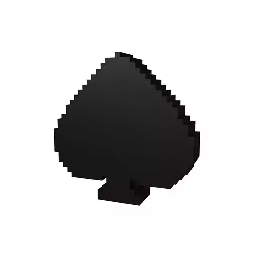 Voxel Poker Card Spade v2 002