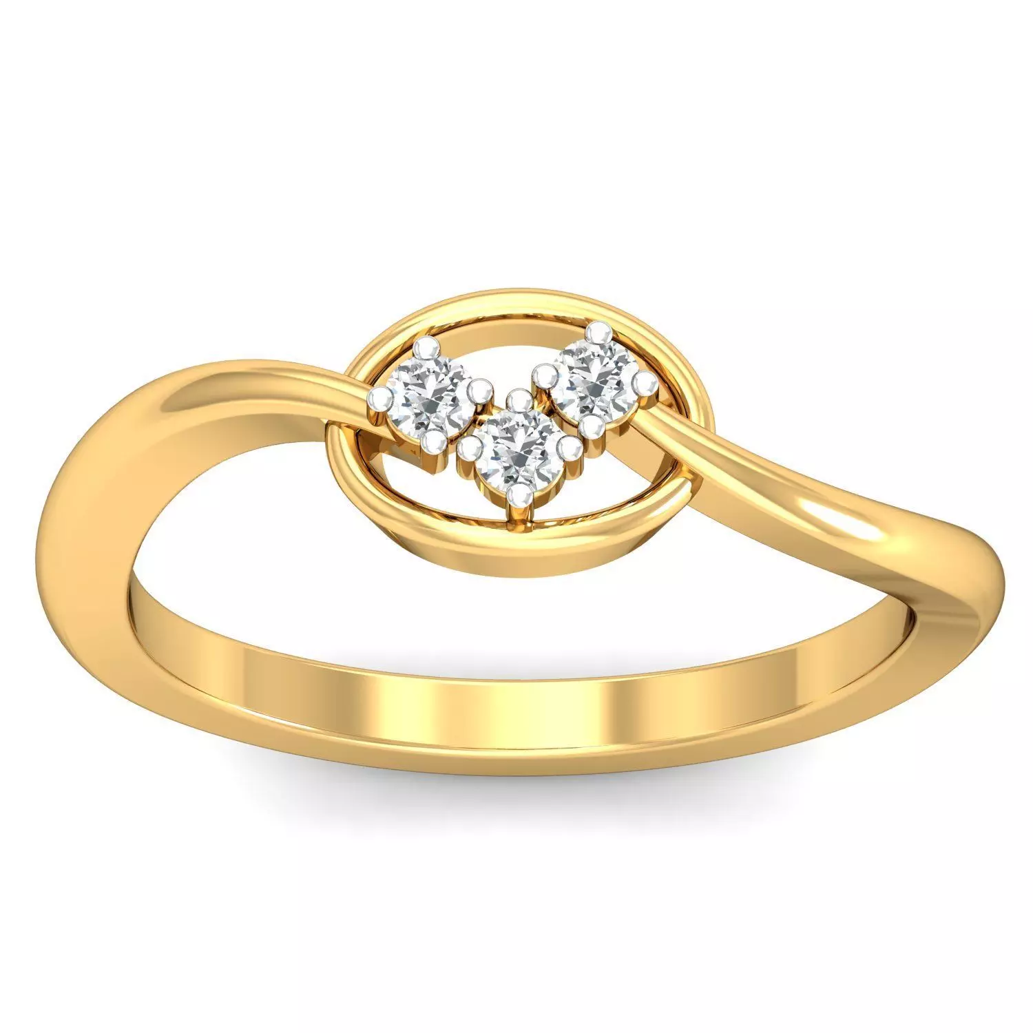 Solitaire Engagement Wedding Diamond Ring 3D print model
