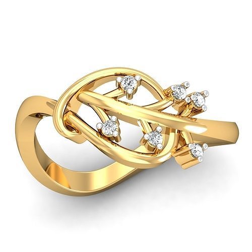 Solitaire Engagement Wedding Diamond Ring 3D print model
