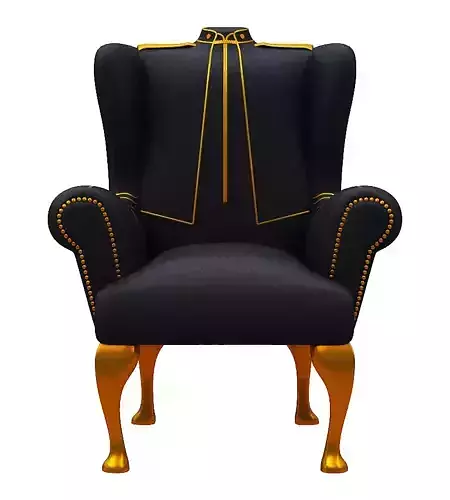 Armchair gold wing chair