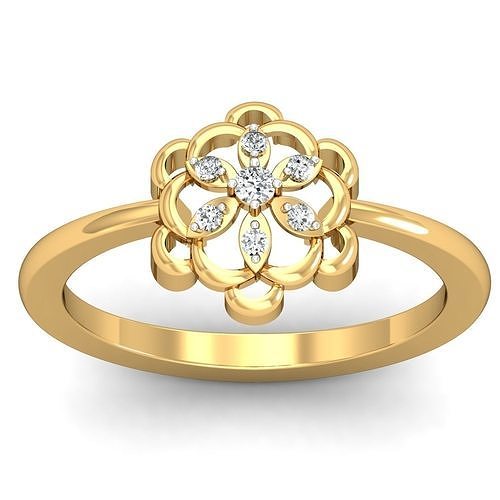 Solitaire Engagement Wedding Diamond Ring 3D print model