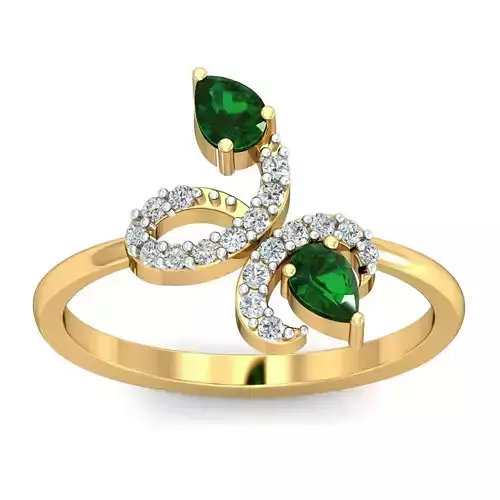 Solitaire Engagement Wedding Pear Diamond Ring 3D print model