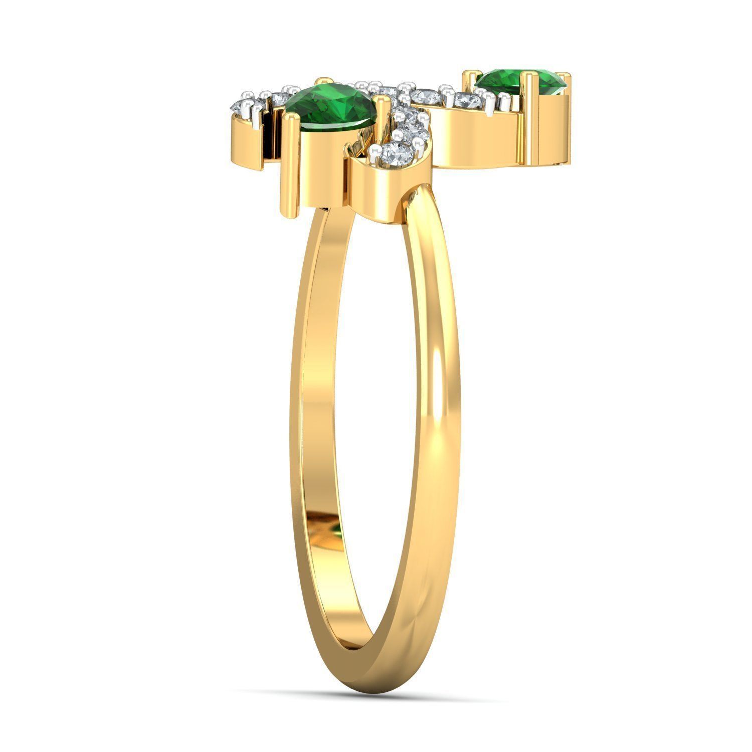 Solitaire Engagement Wedding Pear Diamond Ring 3D print model_2